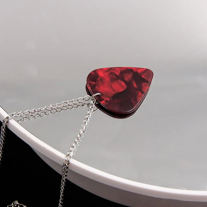 Explosion Unique Season 4 Eddie Guitar Pick Necklace Heart-Shaped Ruby Pendant Birthday Anniversary Gift 3