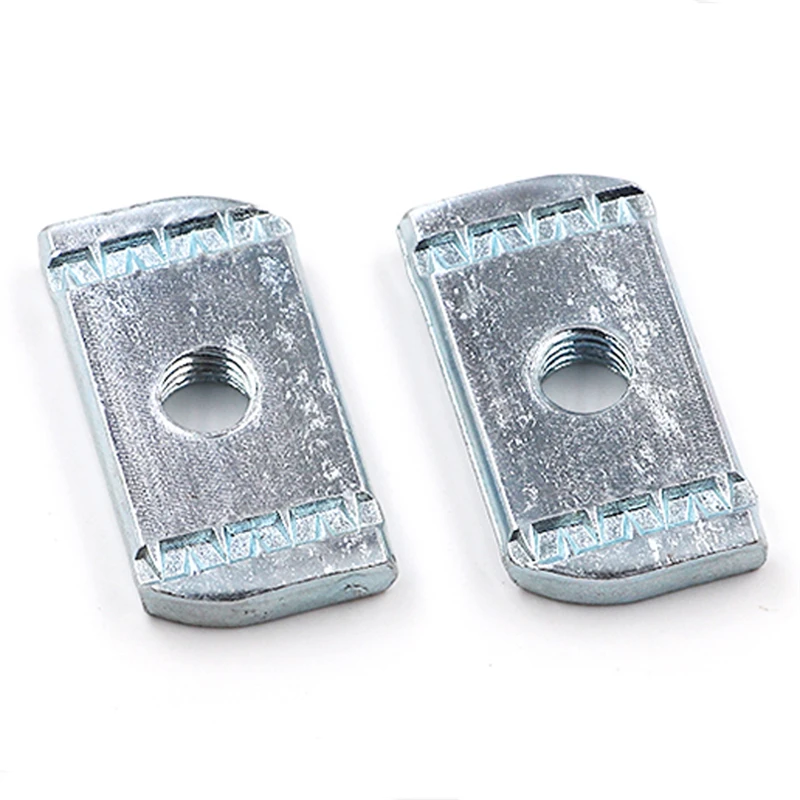 10pcs M8 Slot Nuts Channel Nut Suits T Nut Hammer Head Sliding Carbon Carbon Steel Galvanized T Slot For Platform Roof Rack