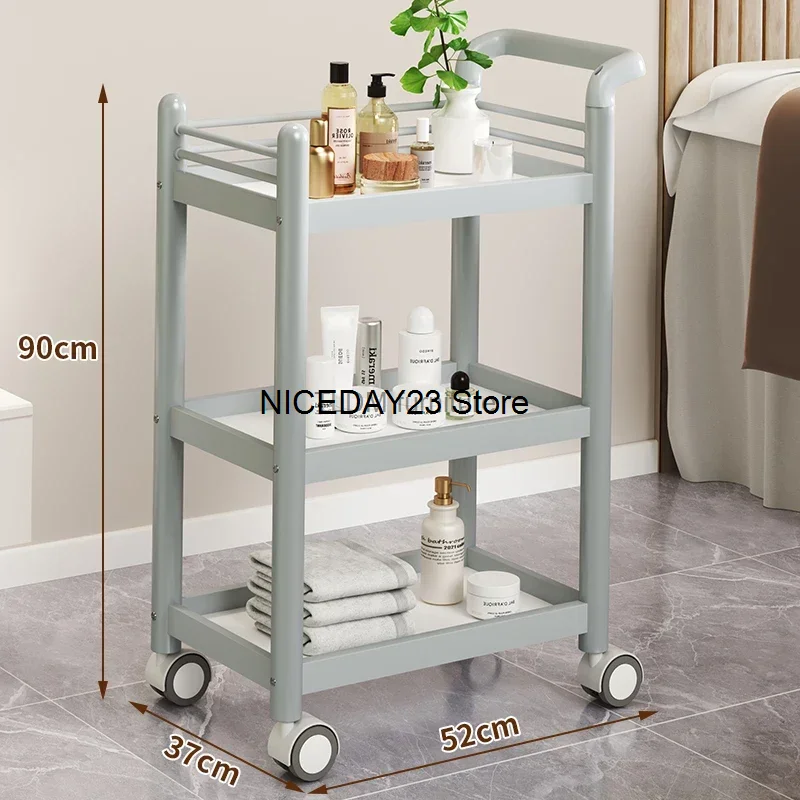 

Makeup Rolling Salon Trolley Cosmetic Cart Hair Tool Salon Trolley Medical Drawers Carrito Auxiliar Salon Furniture BL50SF