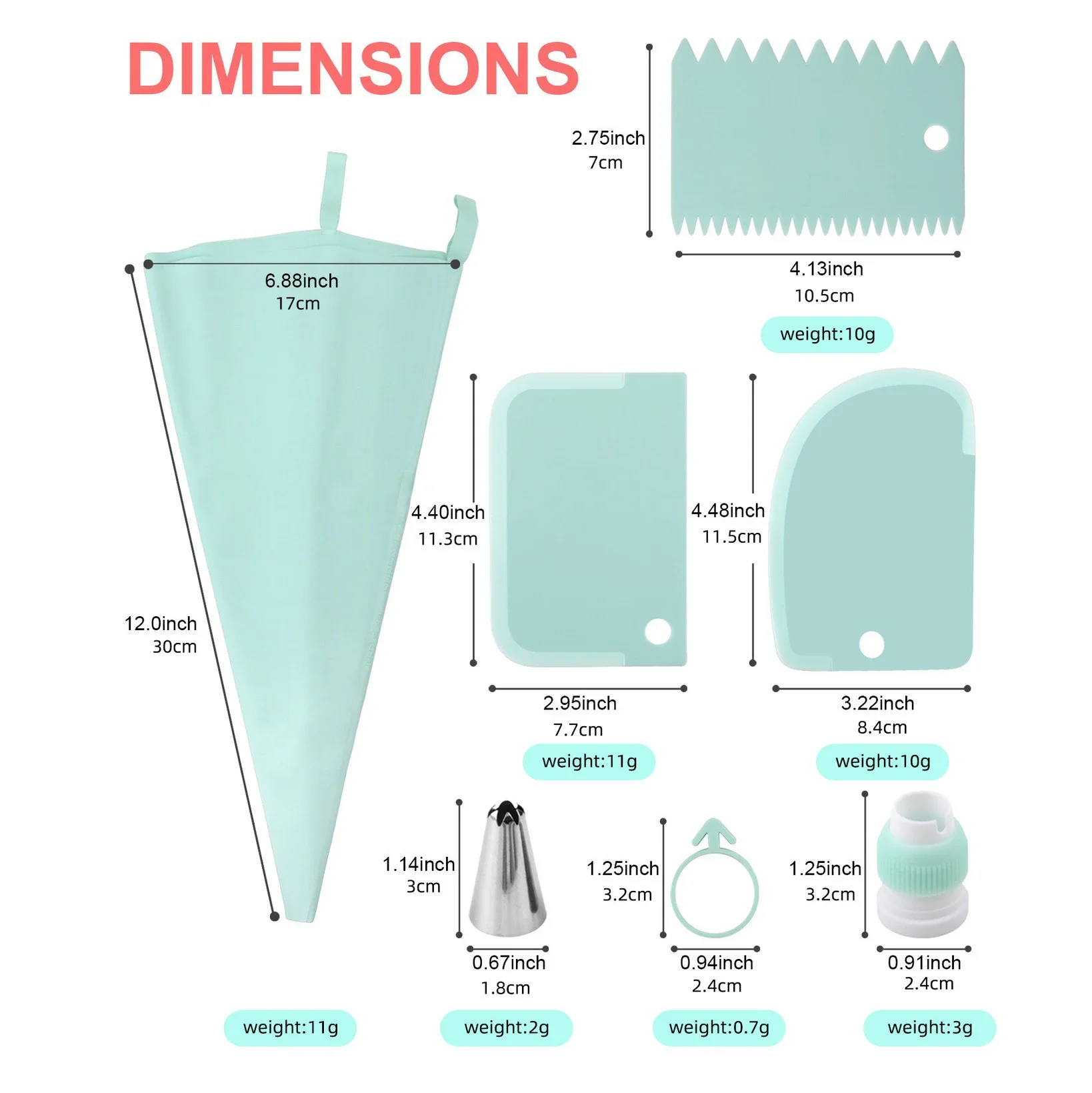 15Pcs/Set Cake Decorating Nozzle Set