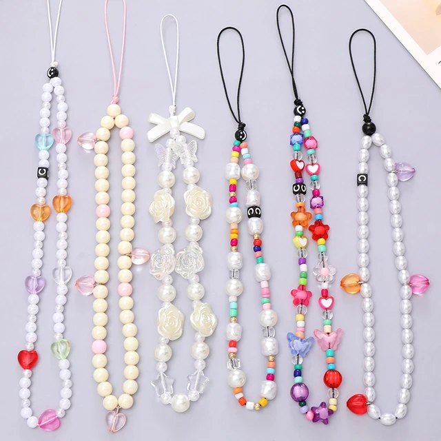 Kkbead Mobile Phone Beads Chain  Beads Strap Cell Phone Case - Phone Charm  Strap - Aliexpress