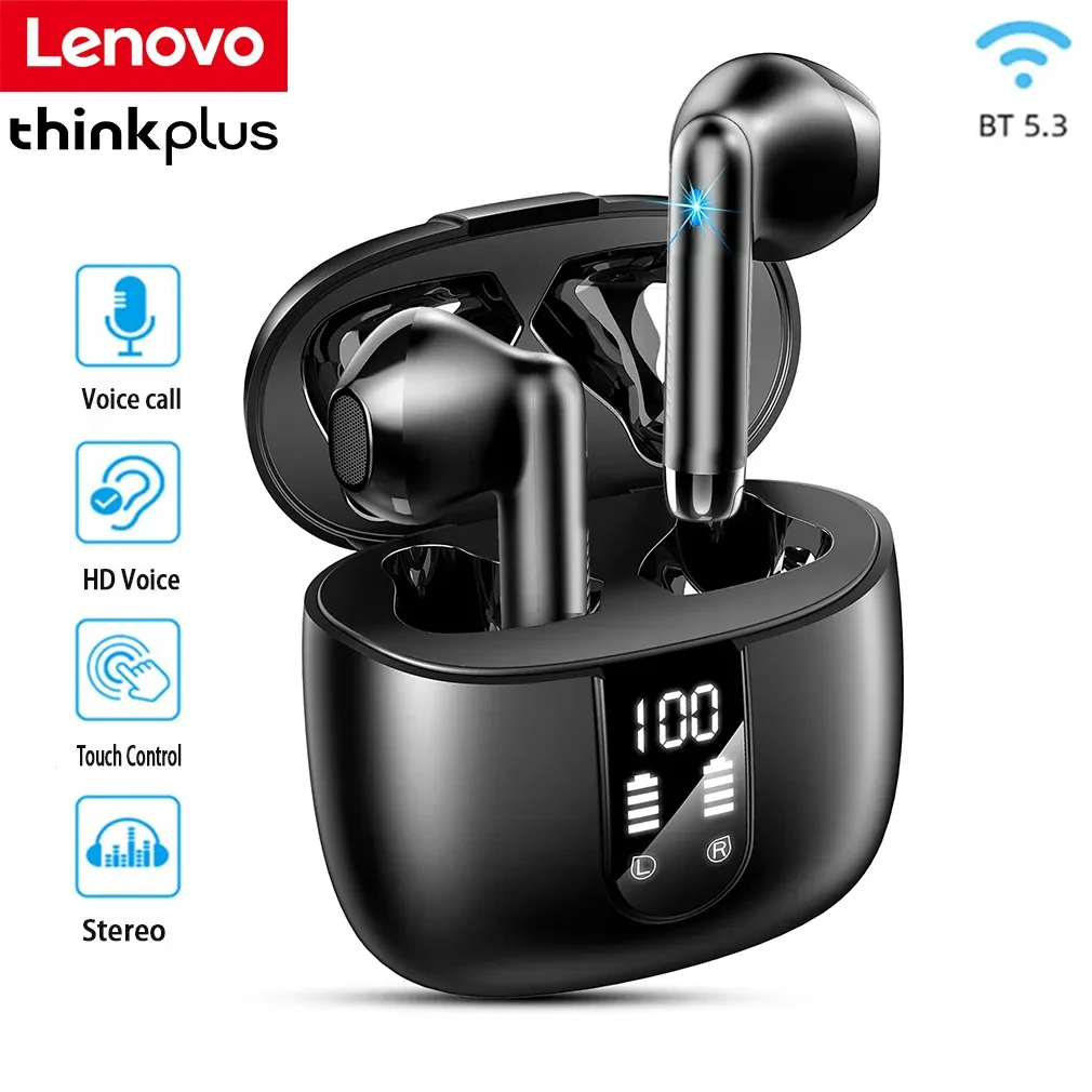 

Lenovo Thinkplus Air Buds Pro Pods Wireless Bluetooth Earphone Stereo HiFi ENC Noise Cancelling Earbuds Waterproof Headset USB-C