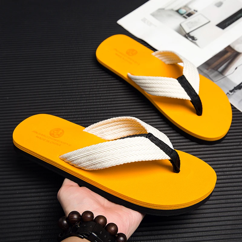 Man Minimalist Fashion Holiday Leisure Beach Slippers Men Anti-slip Mens Slippers Summer Trend Lightweight Flip Flops - Image 3
