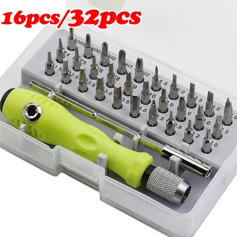 Set Cacciaviti Precisione 32 In 1 Kit Riparazione Multi Bit Repair  Metal Manual Tool For Phone Laptop Electronics Maintenance No Electricity Needed G 601099645567049 - Foto 8