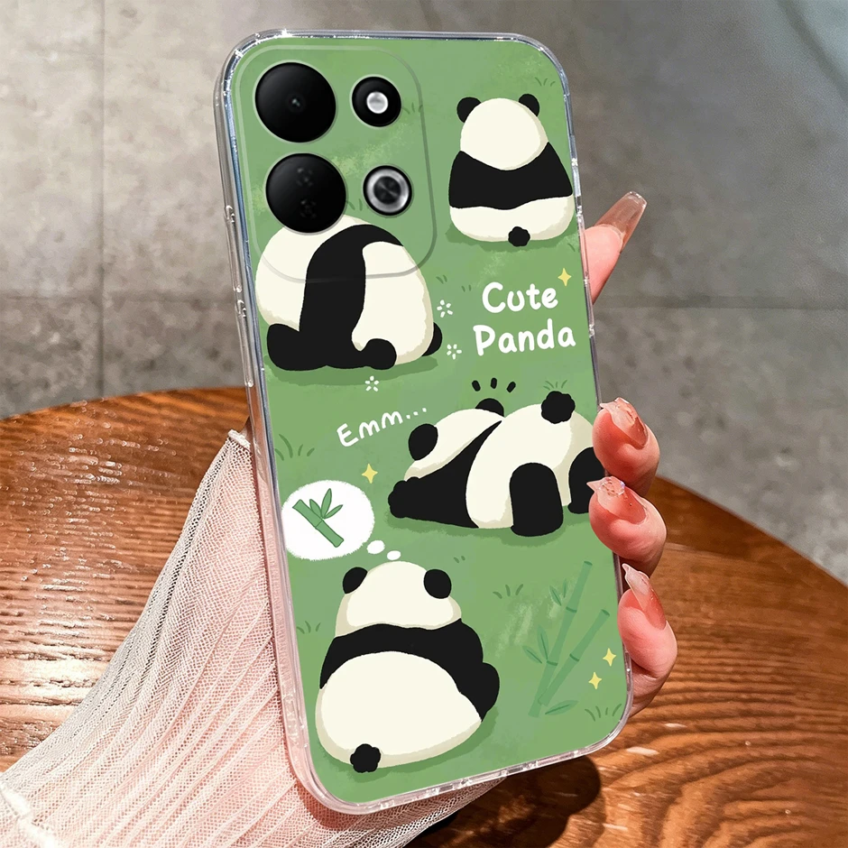 Yellow Duck Bear Durable Anti-Fall Silicone Transparent Bumper Case - New Style Simple Design