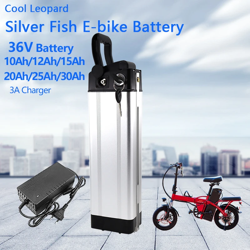 

New E-bike 18650 36V 10Ah 12Ah 15Ah 20Ah 30Ah Lithium Ion Battery Pack,for Silver Fish 42V Electric Bicycle Li-ion Battery