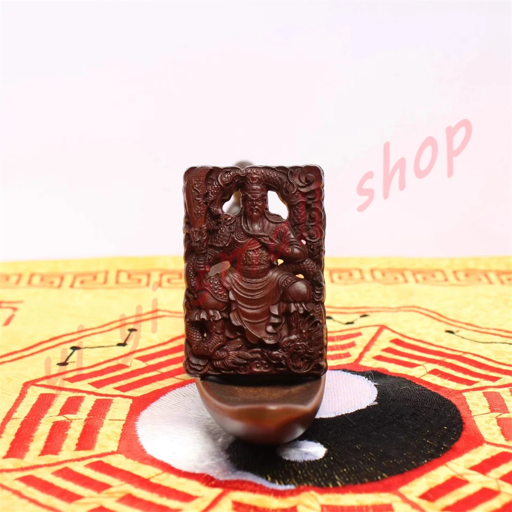 

Молниеудары jujube wood, Guan Yu Guan Gong, боевые искусства, кулон Бог богатства, полый двойной свет, рукоделие p