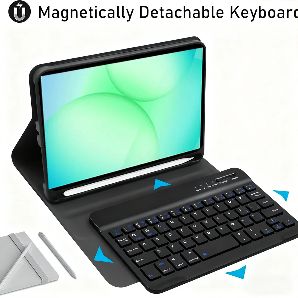 Enhanced Detachable Bluetooth Keyboard Case - Sleek Protective Cover