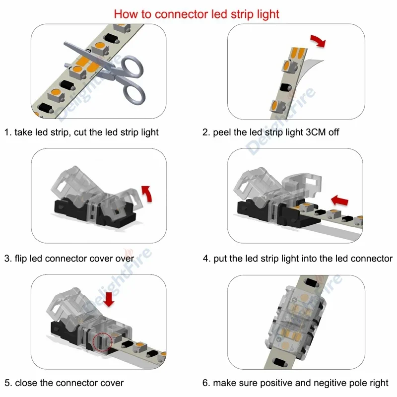 conector led strip conector para rgb rgbw rgbww led luz de tira fio conector emenda terminal 04