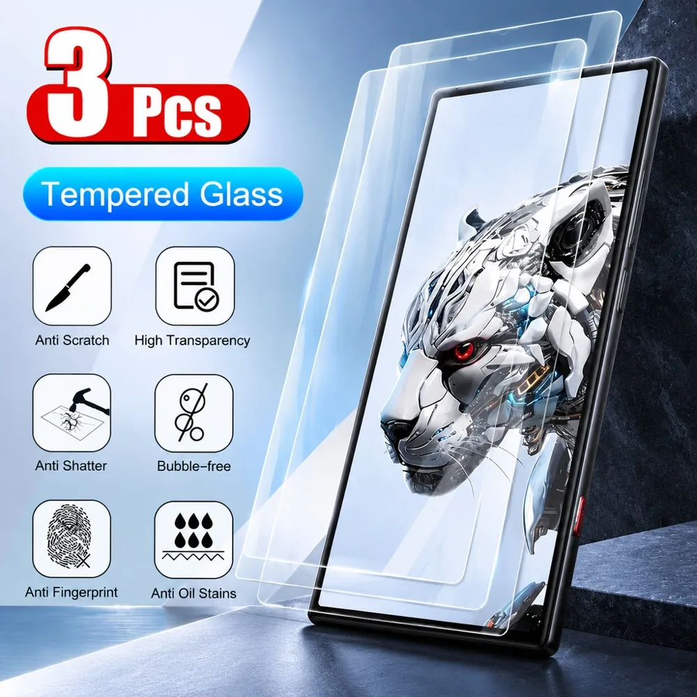Premium Tempered Glass Screen Protector - 3 Pack