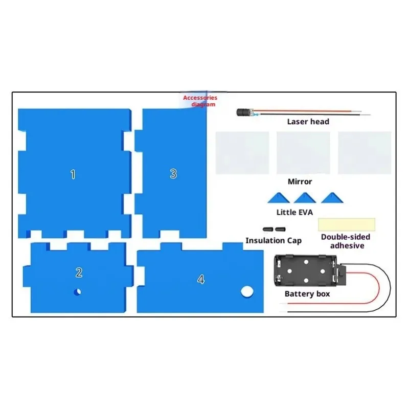 물리학 교육 도구 어린이 DIY 수제 재료 팩 빛 반사 굴절 과학 실험 장비 물리학