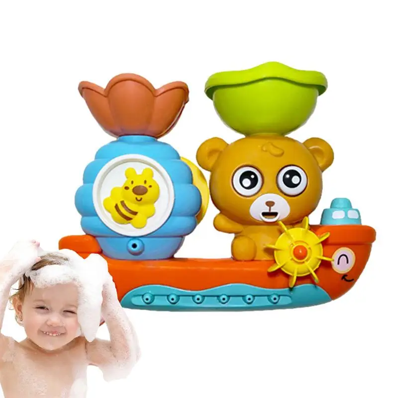 

Bath Toys Bathtub Toy Bear And Bee Pool Toys For Outdoor Water Play Floating Pool Boat Toys For Bathtub Summer Beach Toys