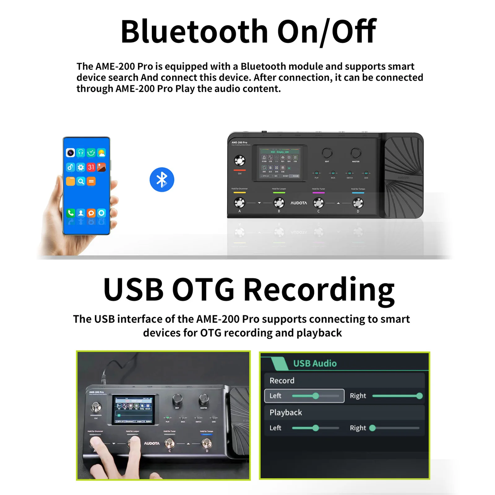 【最新】Audota Ame-200 Pro マルチエフェクター 最新】Audota Ame-200 Pro マルチエフェクター｜Yahoo!フリマ