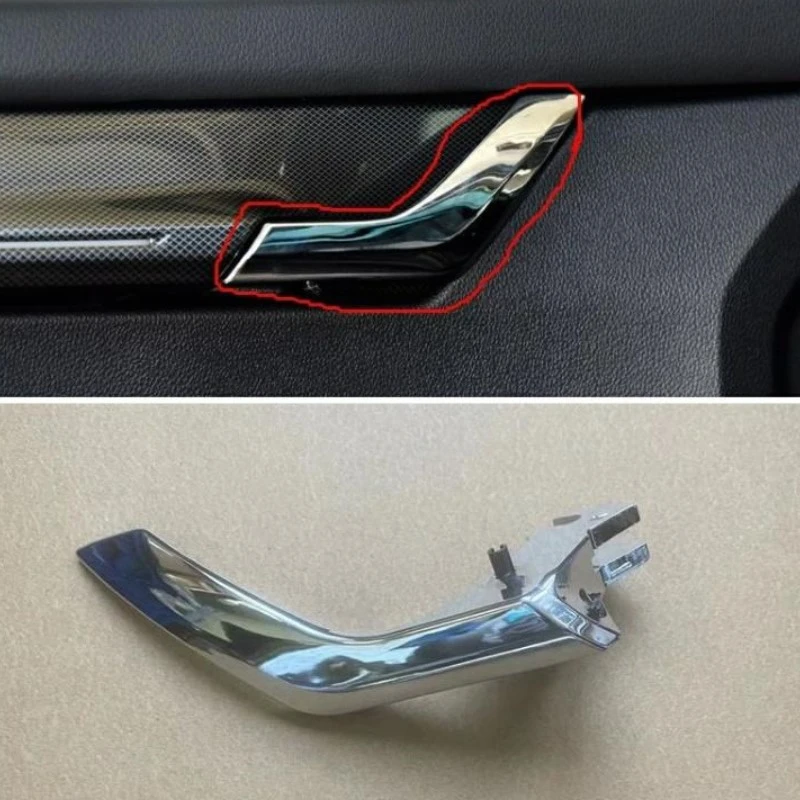 Chrome Car Inner Handle Interior Door Panel Pull Trim Cover For Skoda