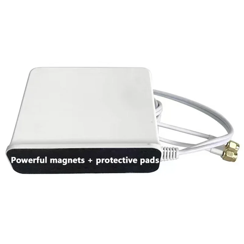 5G+5G 2x2 high gain MIMO omnidirectional antenna, 12dBi, indoor 600-6000MHz, with 2 communication cables, factory price