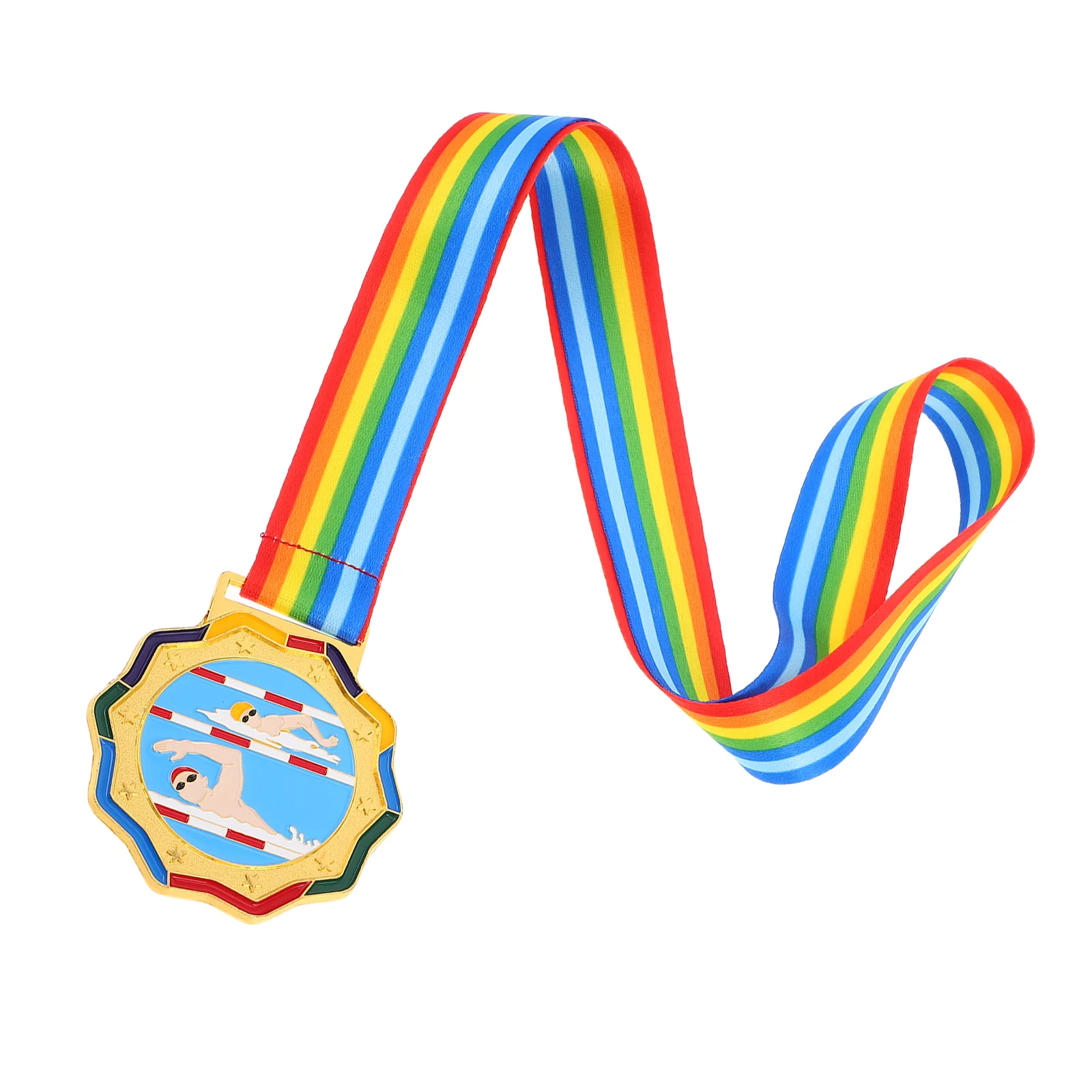 Swimming Medal Winner Award Medals Gold for Awards Metal Kids Student Zinc Alloy Child with Ribbons