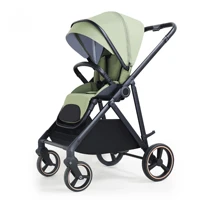 Poussette légère 2 en 1 pour bébé, avec fonction assise et couchée, poussette pour nouveau-né absorbant les chocs, panier de couchage bidirectionnel 3