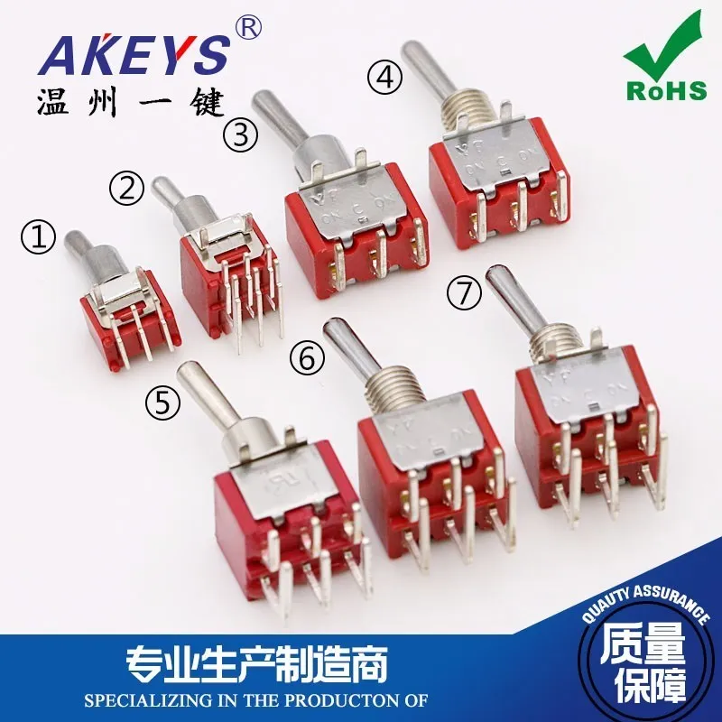 Smts-102/202 3/6 Piedi 2Nd Gear 3Rd Gear Interruttore A Levetta Orizzontale Dritto Curvo Singolo Coltello Doppio Tiro Bilanciere Toggle