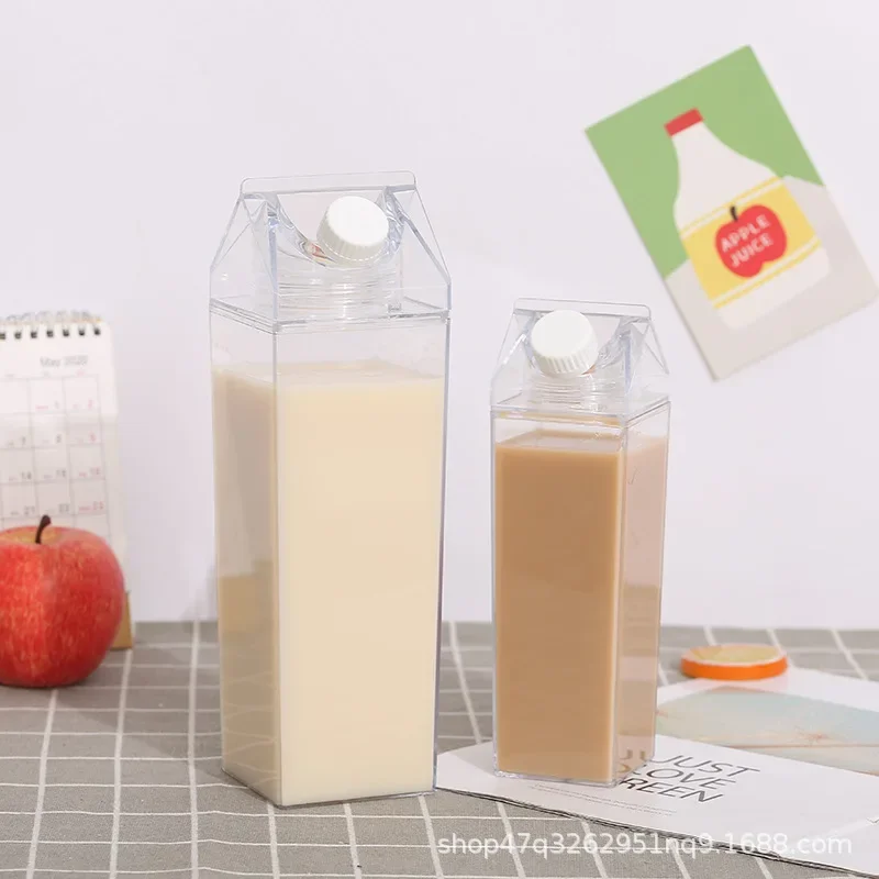 500ml/1000ml BPA Free Plastic Milk Carton Water Bottle for Juice