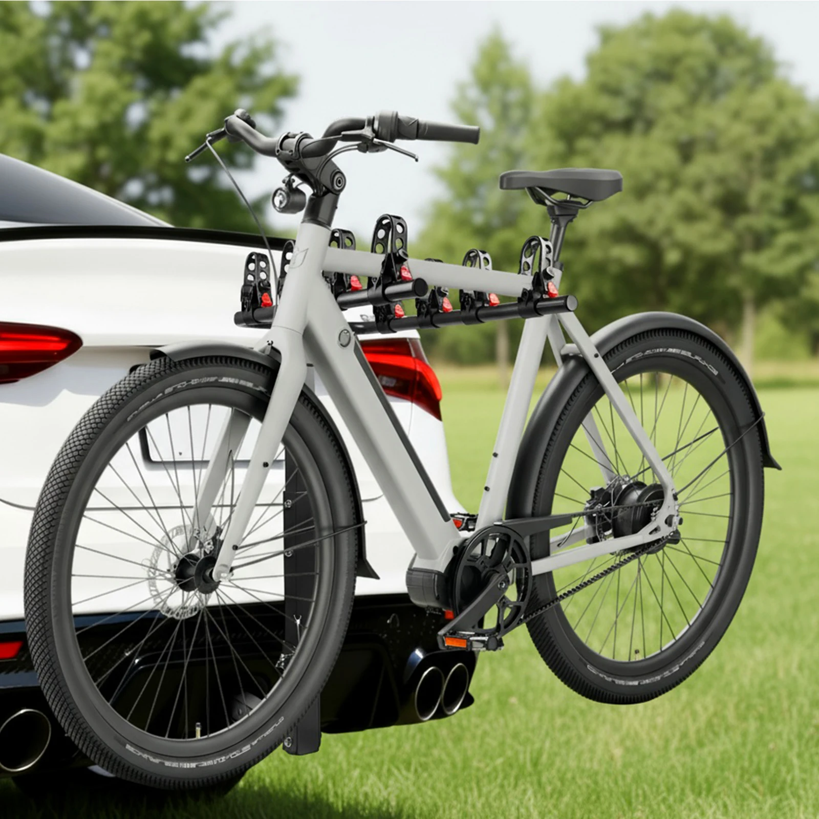 Hitch Mount Bicycle Rack Carrier Foldable Bike Carrier Rack 4-Bike Rack for Cars Trucks SUVs Minivans