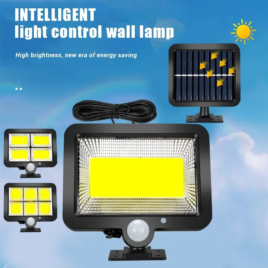 Outdoor Motion Sensor Solar Lights Rechargeable 4/6 COB Solar Wall Lights Waterproof Emergency Street Garden Porch LED Lighting