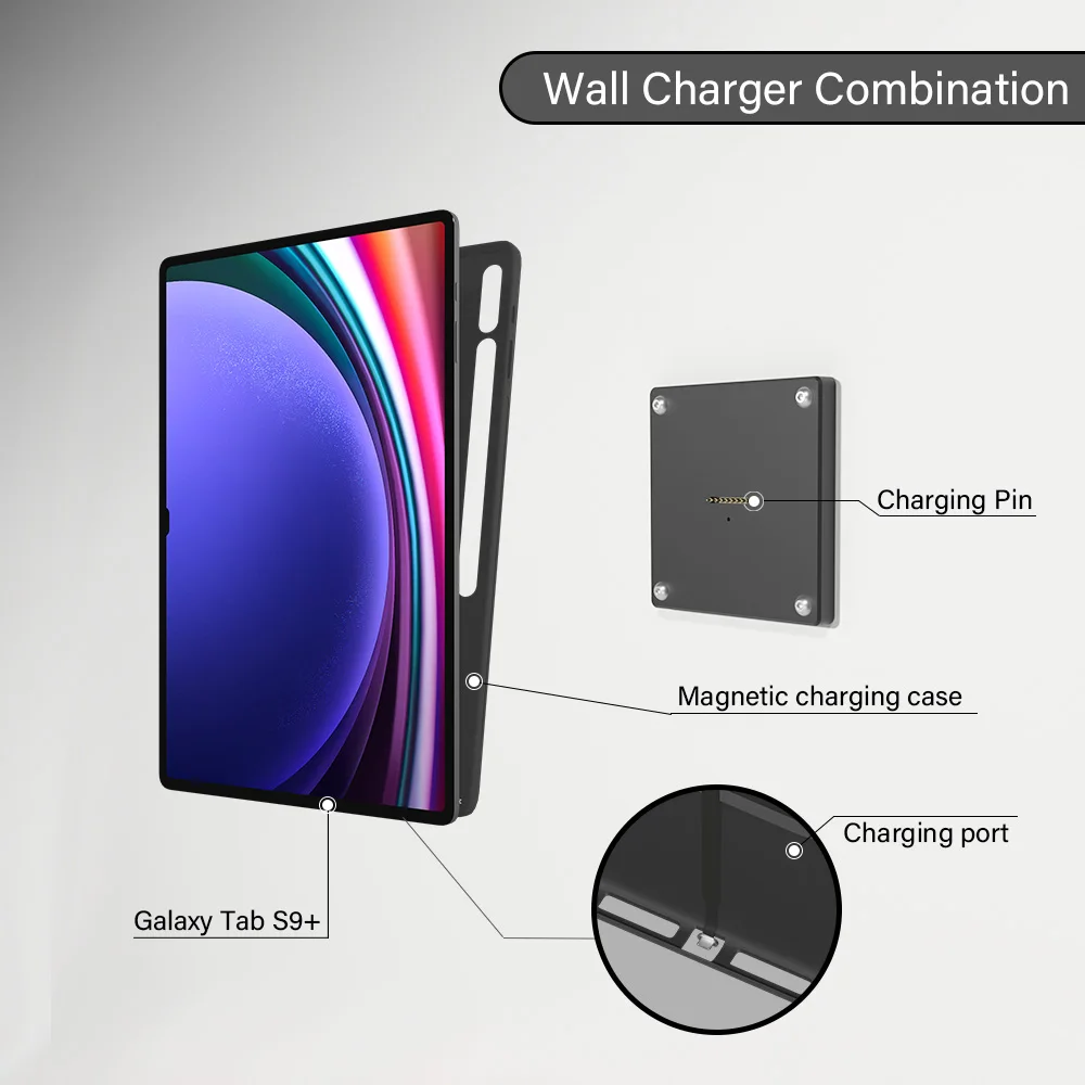 Phone Charging Pad Galaxy Tab A Qi Charging Tablet Holder For Samsung Galaxy Tab S9 Plus Wall Charging Station  Smart Home Magnetic Wireless Charging Ipad Holder AliExpress