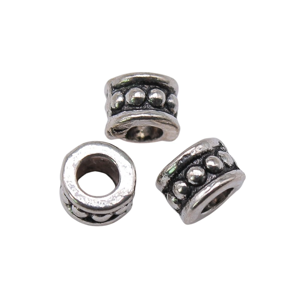 

400pcs 6x6x4mm Spacers Beads For Jewelry Bracelet Making Antique Silver Color For Jewelry Making Spacers Beads
