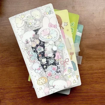 Album di archiviazione di adesivi per cartelle di animali Kawaii Adesivi per decorazioni per unghie Libro di archiviazione di conti a mano 40 Archiviazione di materiali per scrapbooking