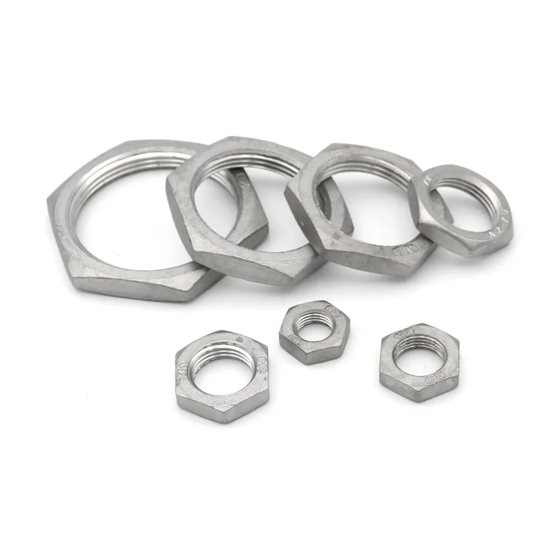 

1/8"1/4"3/8"1/2"3/4"1"1-1/4"1-1/2"2" Stainless Steel 304 BSP Internal Thread Hexagonal Lock Nut Pipe Fittings