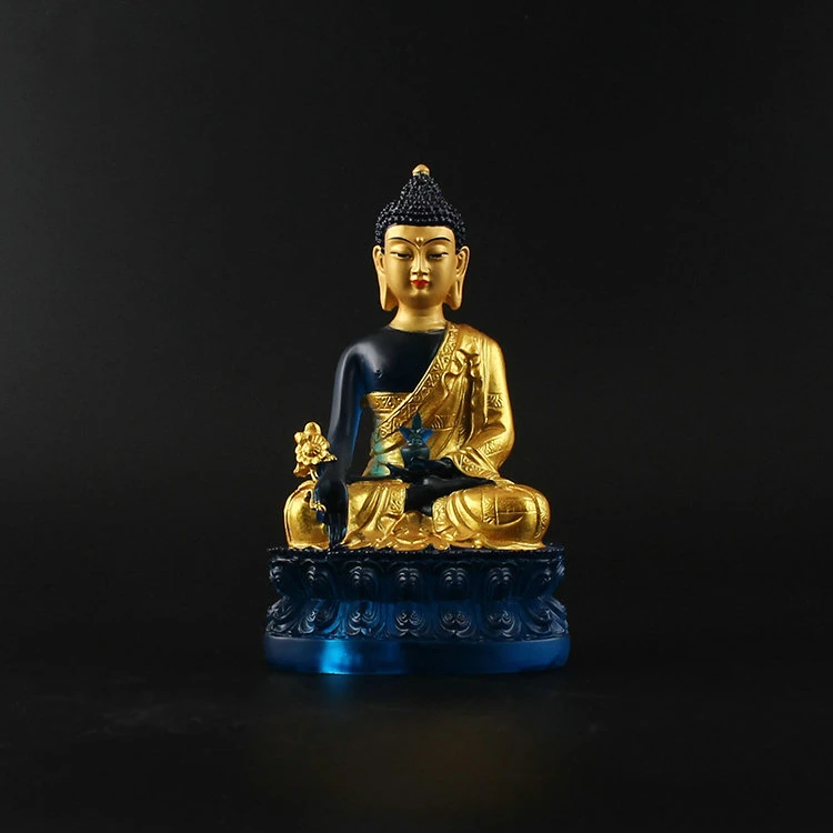 

Clay gold, imitation glaze, resin, medicine master Buddha, glass light Buddha, Tibetan Tantra Buddha