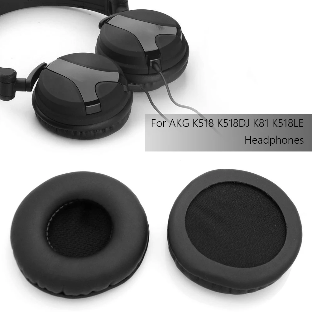 Headphones Ear Pads Protein Leather Cover Installa Remove Convenient Simple Replacement Pack 2 for AKG K518 K81