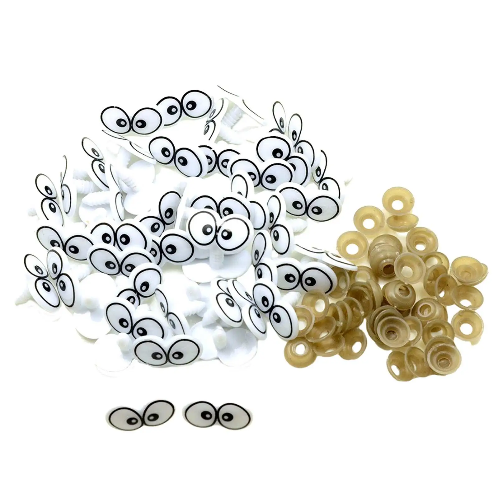 100x Cartoon Eyes Doll Toys Making, Stuffed Animal Puppet, Crochet Projects for Teddy Bear, Accessories, DIY Craft Doll Eyes