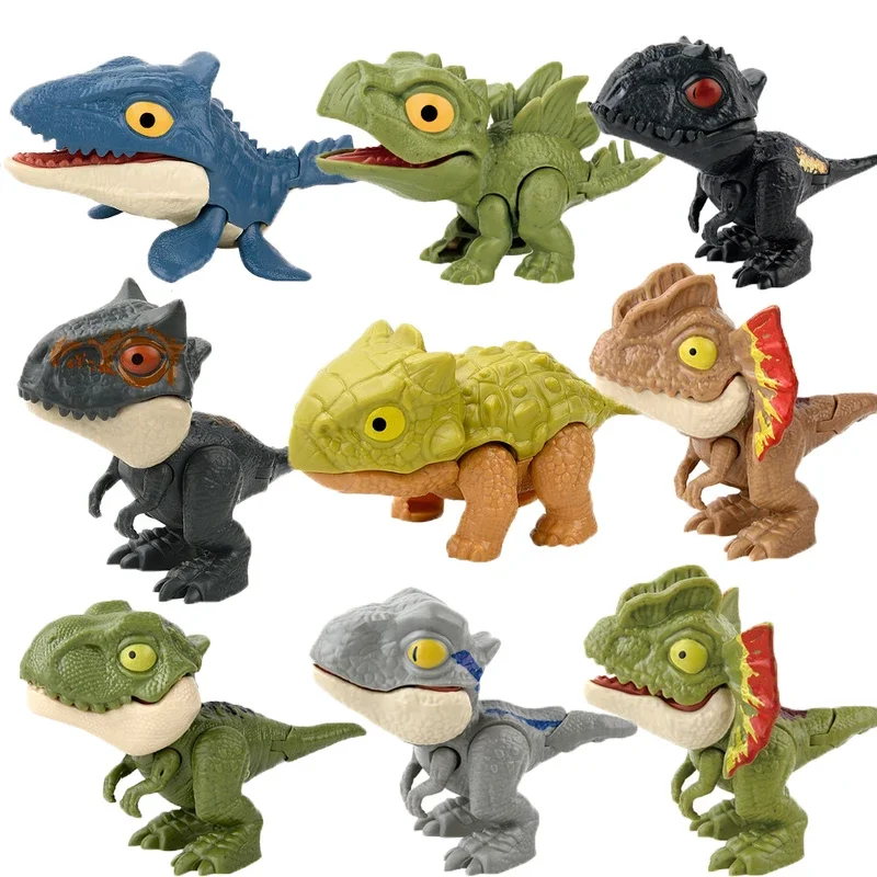 Jurassic Finger Dinosaur  Tyrannosaurus Model Toys for Kids Finger Biting Dinosaurs Movable Joints Dinosaur Toy for Boy Gift 4