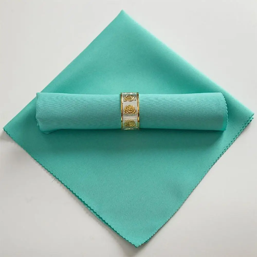 Satin Table Napkins Soft Table Napkins Romantic Wedding Banquet Square Table Napkins Birthday Parties Decoration