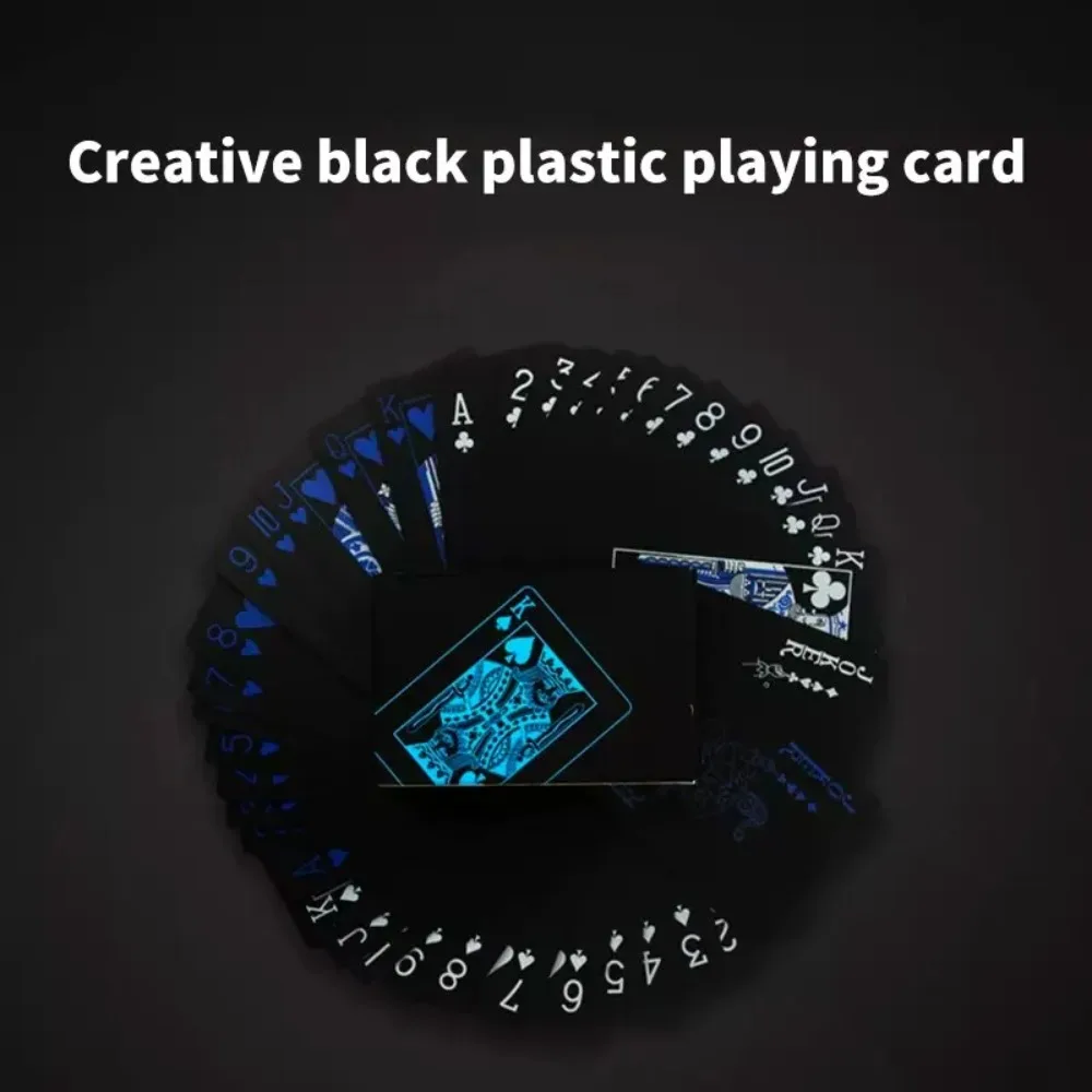 Creative Black Blue Plastic Poker PVC Waterproof Poker Card Chess and Board Game Card 2