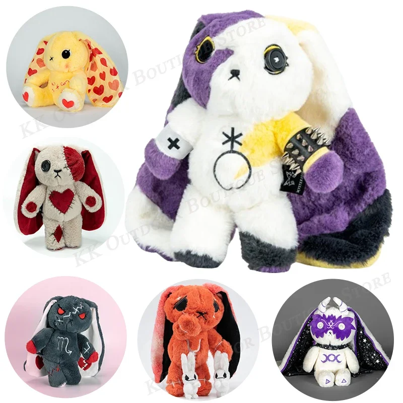 

30cm Dreadfuls Non Binary Rabbit Plush Toy Bunny Pillow Stuffed Soft Horror Goth Animal Doll Home Decor Peluches Gifts For Kids