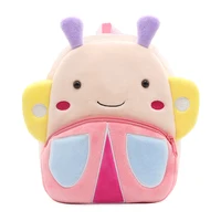 Girls School Backpack Cute Pink Butterfly Kids Plush Backpack Kindergarten School Bag 2