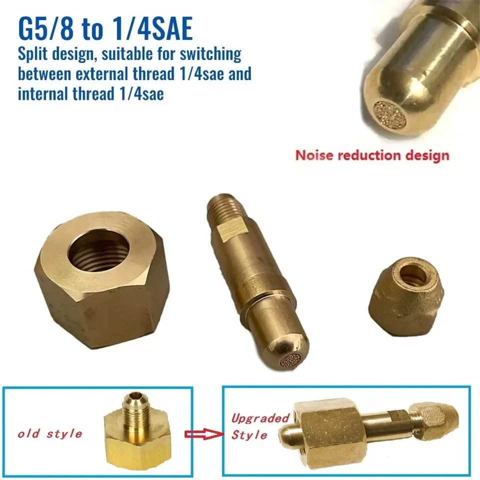 2 Raccords Climatisation VANKOA - Adaptateur 1/4 SAE Vers G 1/4 | Pour Azote
