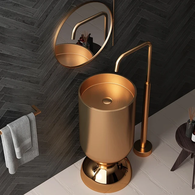 세련된 세면대를 찾고 있다면 스테인리스 스틸 세척 대야 칼럼이 완벽한 선택입니다.