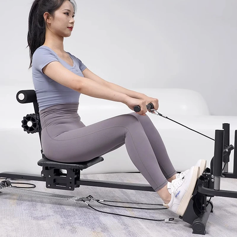 Rowing machine home fitness equipment foldable sit-up aid pelvic floor muscle training multifunctional abdominal machine