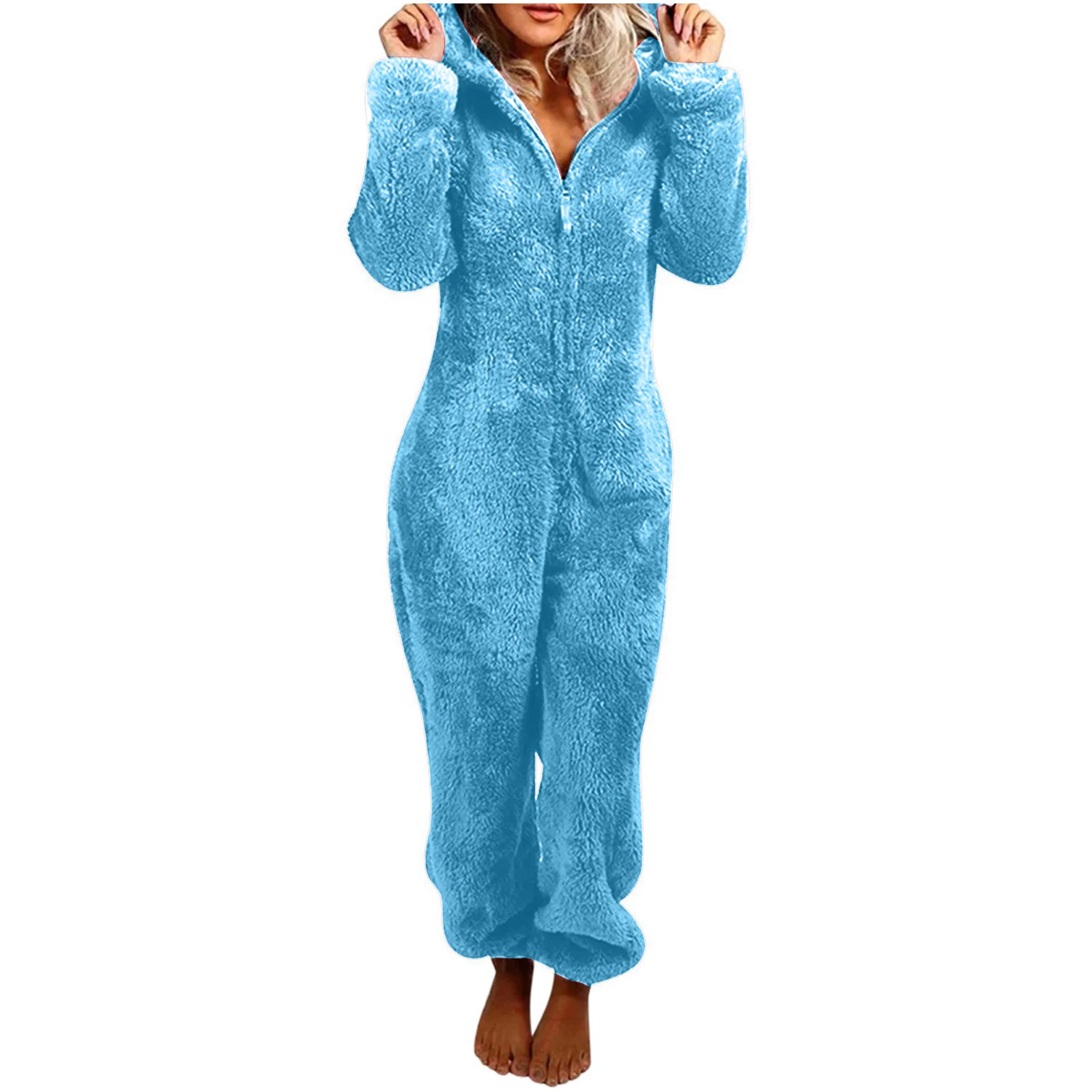 thumbnail image 1 of Onesies-ropa de dormir de forro polar para mujer, conjuntos de pijamas de talla grande para adultos, pijamas cálidos para mujeres, S-5XL de invierno, 2022, 1 of 6