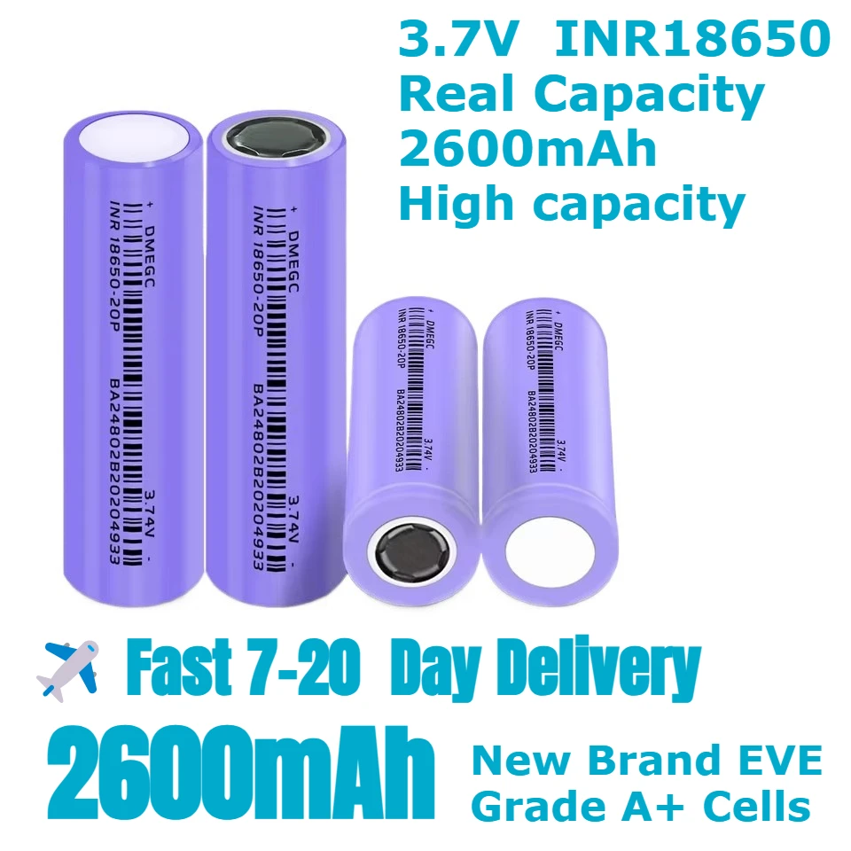 Lot de 10 Batteries Drone 3.7V 2000mAh 20A INR18650-20P