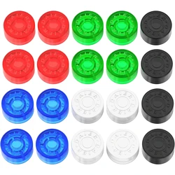 Vibrant Multi-Color Footswitch Topper Set - 20PCS Guitar Pedal Button Caps & Stomp Knobs (MIX Color)