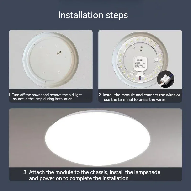 Three-color light Led Panel 220V Replacement Led Module 45W 80W Round Circle Led Light Panel Board Module Lamp For Ceiling Light 6