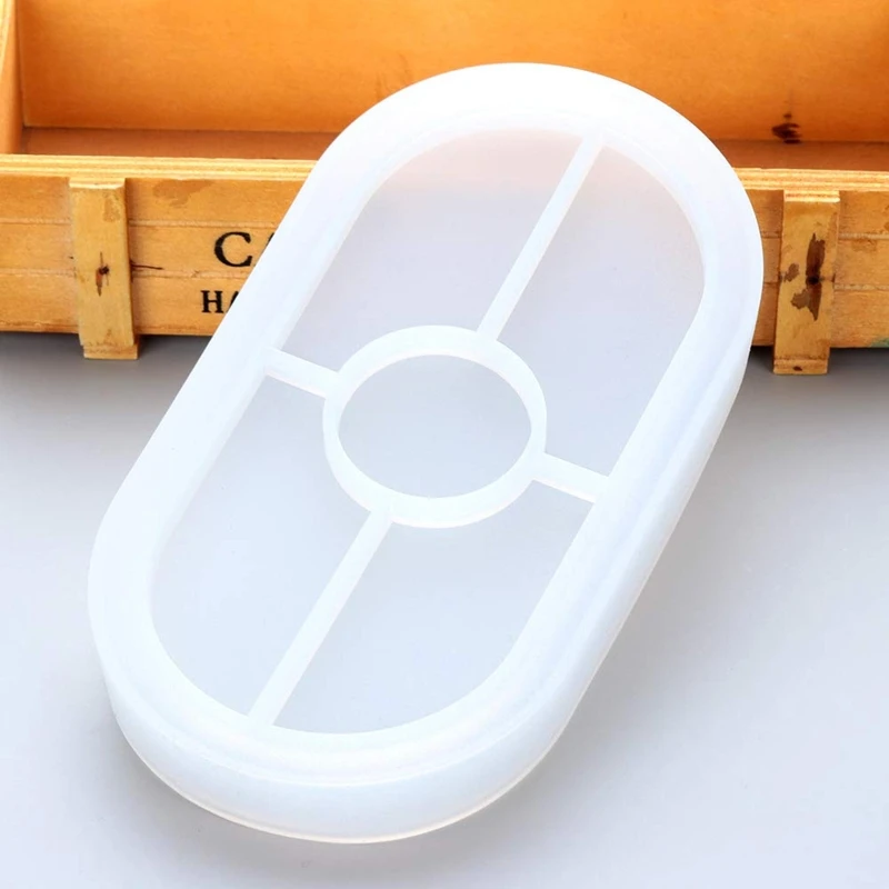 3 Pcs Large Small Oval Trays Epoxy Resin Mold Ashtray Concrete Flower Pot Silicone Mould DIY Crafts Mold