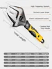 Adjustable Wrench Stainless Steel Universal Spanner Bathroom Wrench Large Open High Quality Plumbing Repair Tool Household 3