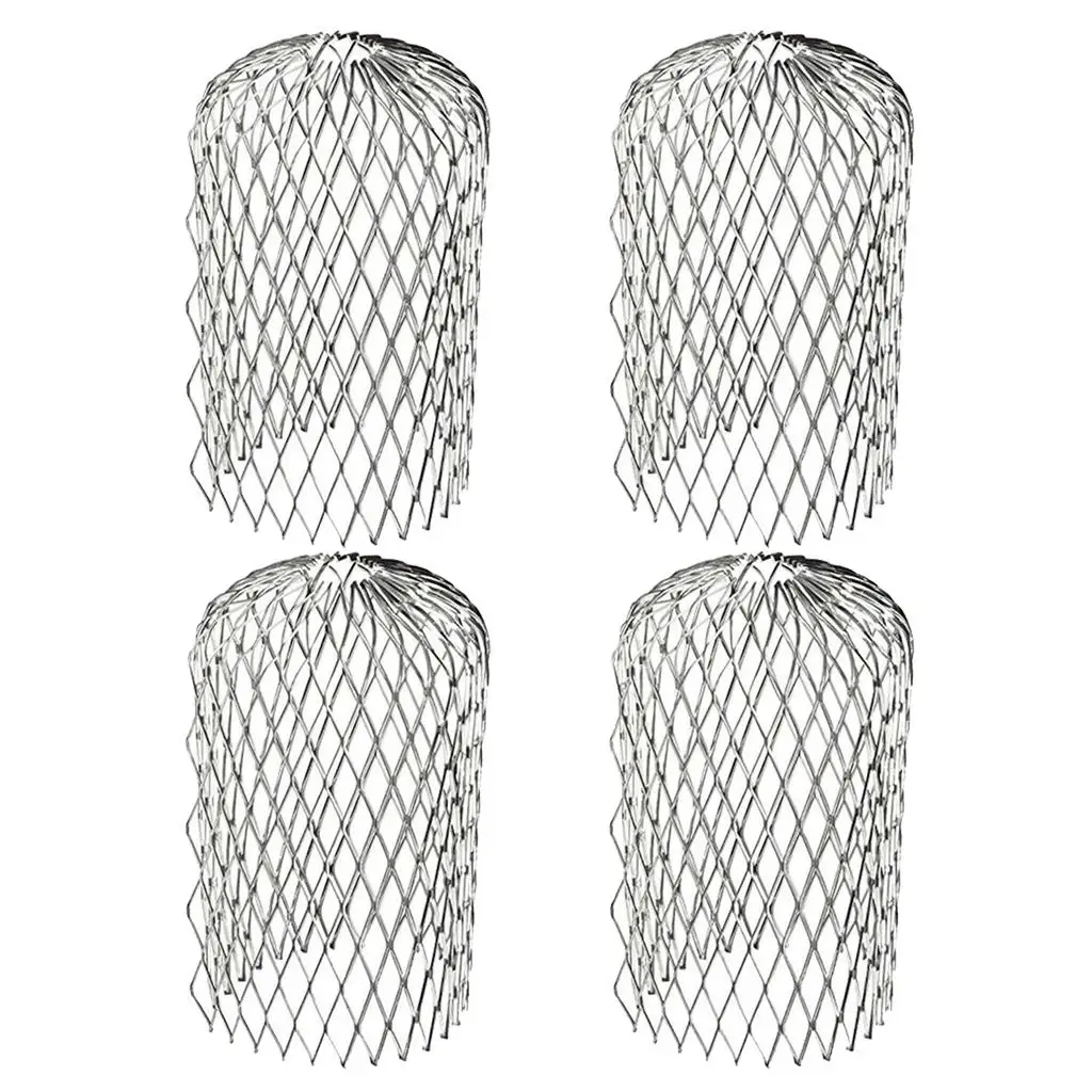 4x 3inch Stainless Downspouts Filter Strainer Leaves Debris