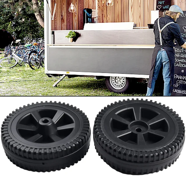 2-Pack 6 Inch Heavy Duty Caster Wheels For BBQ Grills & Wheelbarrows - Replacement Grill Accessories