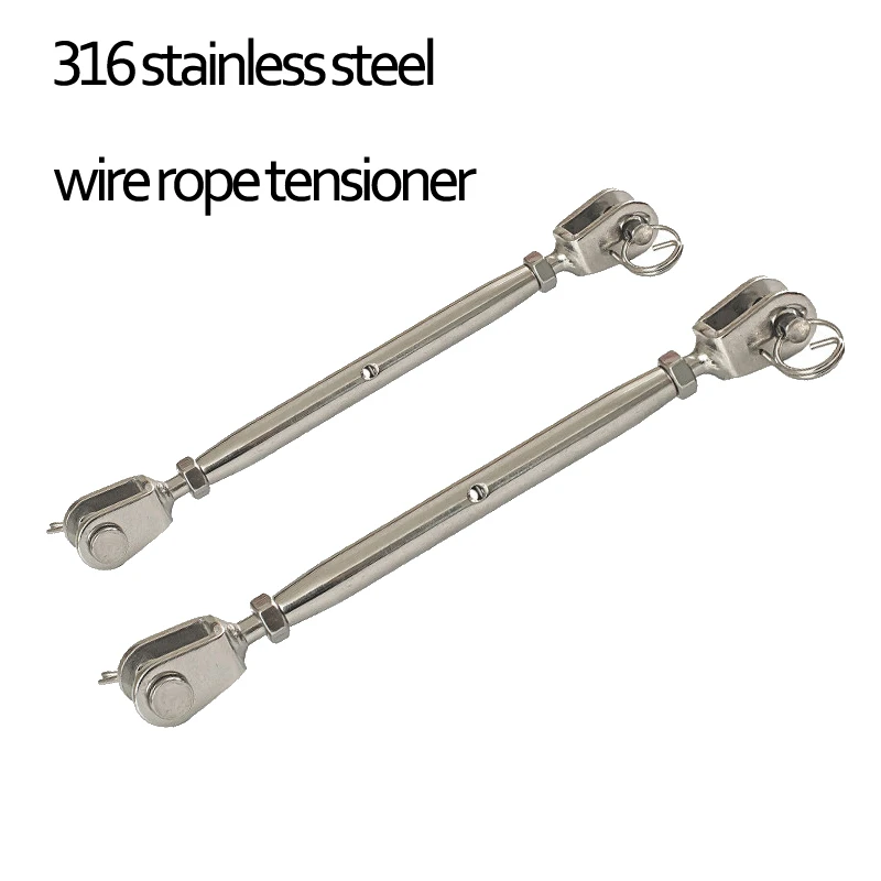 Marine Sailboat 316 Stainless Steel Rigging Screw Closed Body Jaw Turnbuckle,Wire Rope Tensioner Length Adjuster Clamps M5-M16