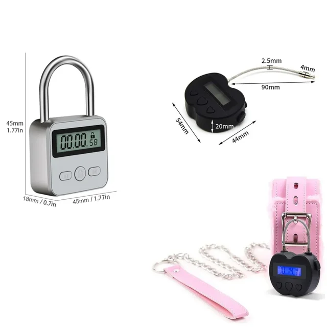 Multi-function Waterproof Smart Time Lock LCD Display Travel Electronic Timer USB Charging Temporary Timer Padlock 6